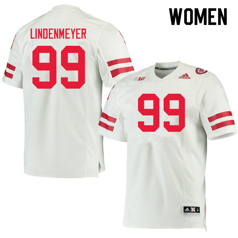 Women #99 Luke Lindenmeyer Nebraska Cornhuskers College Football Jerseys Sale-White